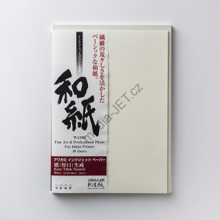 AWAGAMI Kozo Thick Natural 110g - Japonský Washi ze 100% kozo vláken přirozeně bílý